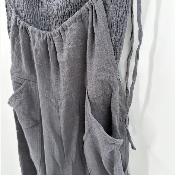 Promesa Women's Charcoal Paradise Pause Smocked Bust Jumpsuit Size S - Picture 8 of 8